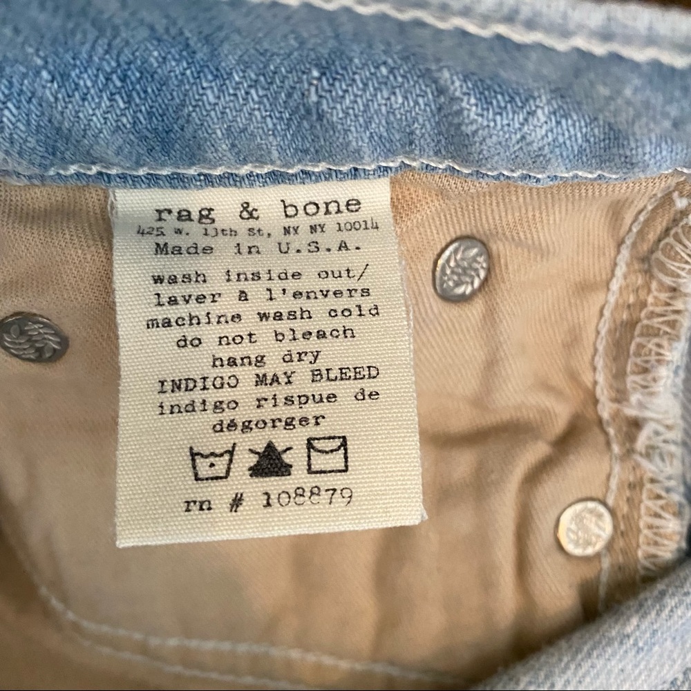 Rag & Bone Distressed Denim Shorts - Picture 5 of 7
